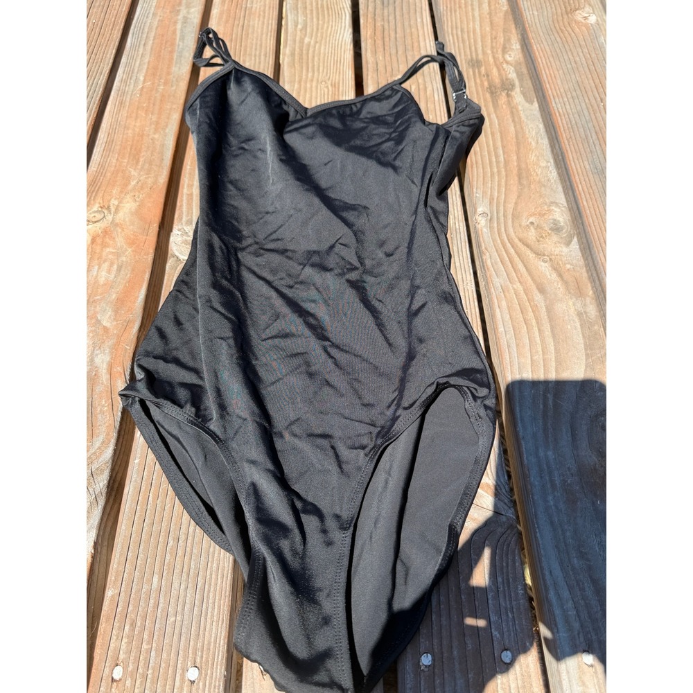 Theatricals Dancewear Black Camisole Leotard Adjustable Straps Large Adult
